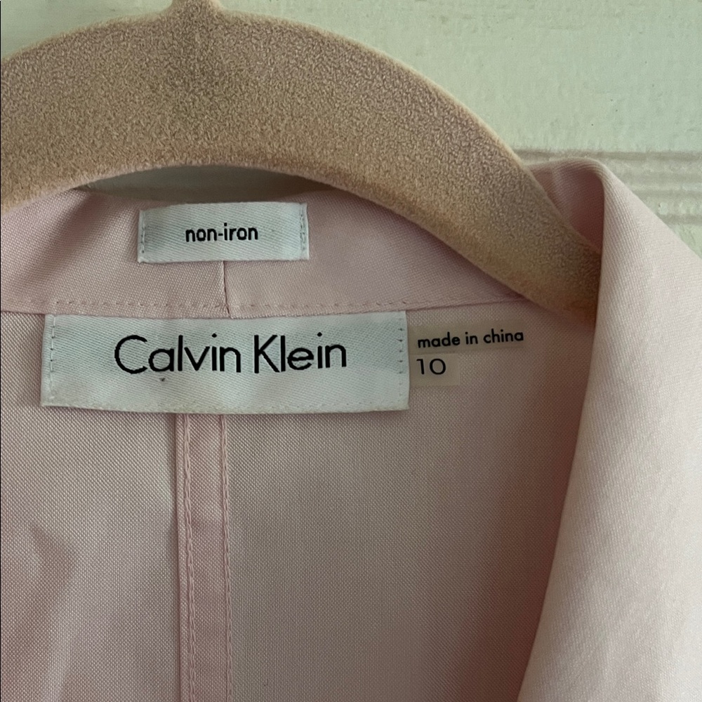 Calvin Klein Light Pink Button-Up Blouse - Picture 3 of 8